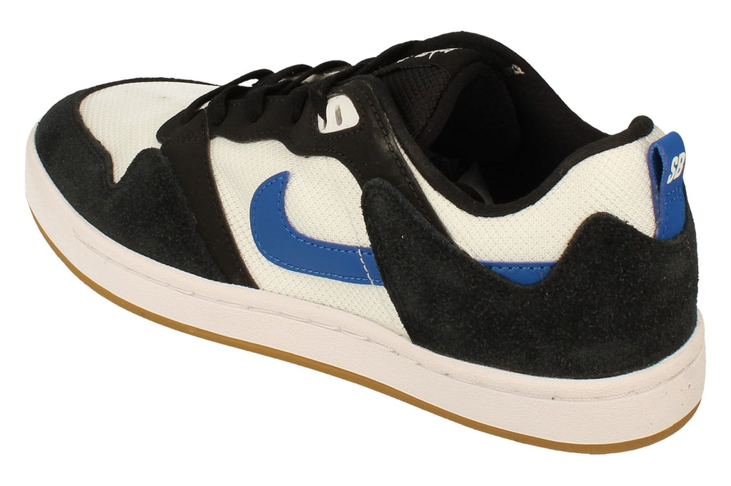 nike sb alleyoop trainers in white and blue