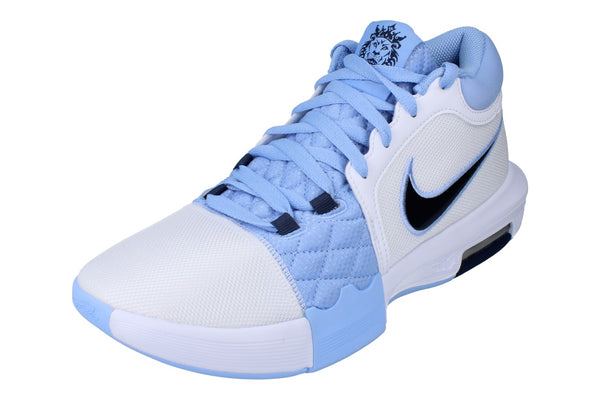 Nike Lebron Witness VIII Mens Basketball Trainers Hq2139  100 - White Thunder Blue Aluminium 100 - Photo 0 Nike Lebron Witness VIII Mens Basketball Trainers Hq2139  100 - White Thunder Blue Aluminium 100 - Photo 0