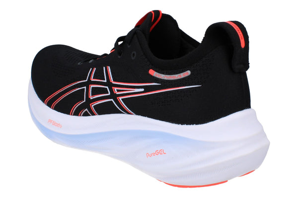 Asics Gel-Nimbus 26 Mens Running Trainers 1011B794 Shoes  003 - Black True Red 003 - Photo 0