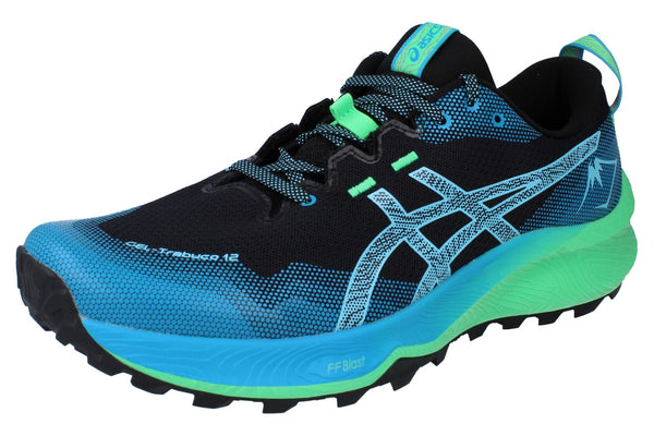 Asics Gel-Trabuco 12 Mens Running Trainers 1011B799 Shoes  002 - Black Bright Cyan 002 - Photo 0