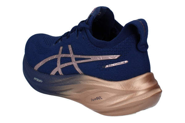 Asics Gel-Nimbus 26 Platinum Womens Running Trainers 1012B740 400 - Blue Expanse Rose Gold 400 - Photo 0