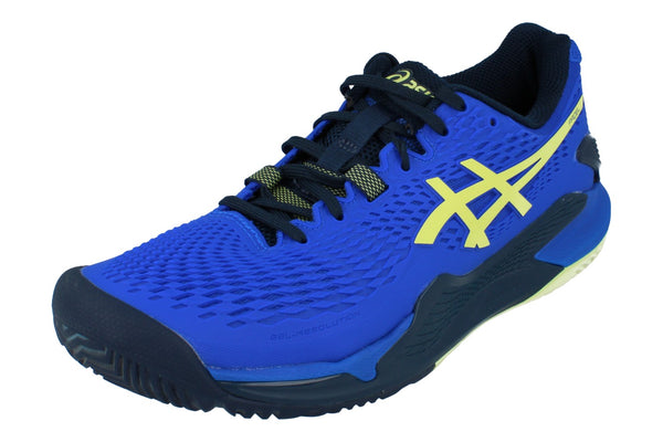 Asics Gel-Resolution 9 Padel Mens Trainers 1041A334 401 - Illusion Blue Glow Yellow 401 - Photo 0