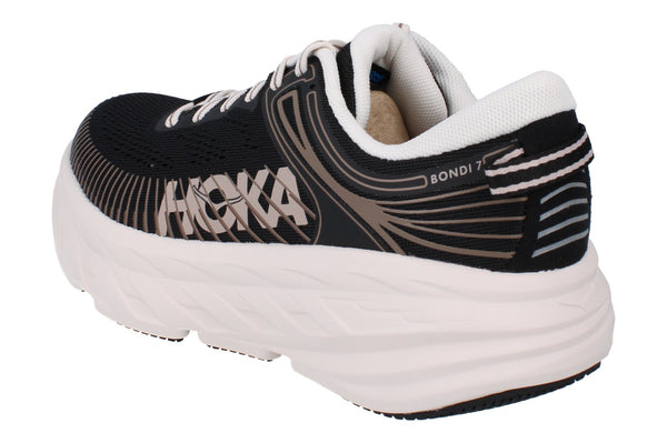 Hoka One Bondi 7 Womens Running Trainers 1110519 Shoes  BCKRS - Black White BCKRS - Photo 0