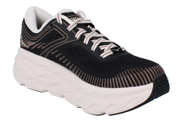 Hoka One Bondi 7 Womens Running Trainers 1110519 Shoes  BCKRS - Black White BCKRS - Photo 0