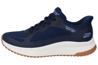 Skechers Hands Free Slip-Ins Bobs Squad 4 - Staple Look Womens Trainers 117624 Shoes  NVY
