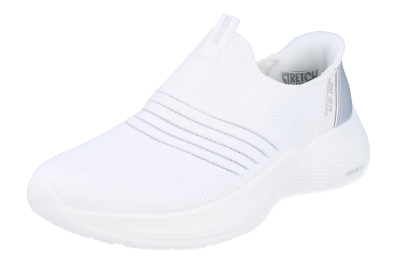 Skechers Hands Free Slip Ins Bobs Infinity - Delicate Vision Womens Trainers 117631 Shoes  W