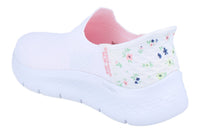 Skechers Slip Ins Go Walk Flex - Sunset Rose Womens Trainers 124822 Shoes  WHT