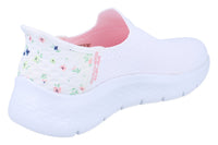 Skechers Slip Ins Go Walk Flex - Sunset Rose Womens Trainers 124822 Shoes  WHT