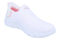 Skechers Slip Ins Go Walk Flex - Sunset Rose Womens Trainers 124822 Shoes  WHT