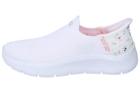 Skechers Slip Ins Go Walk Flex - Sunset Rose Womens Trainers 124822 Shoes  WHT