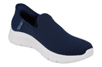 Skechers Slips Ins Go Walk Flex - Relish Womens Trainers 124963 Shoes  NVY