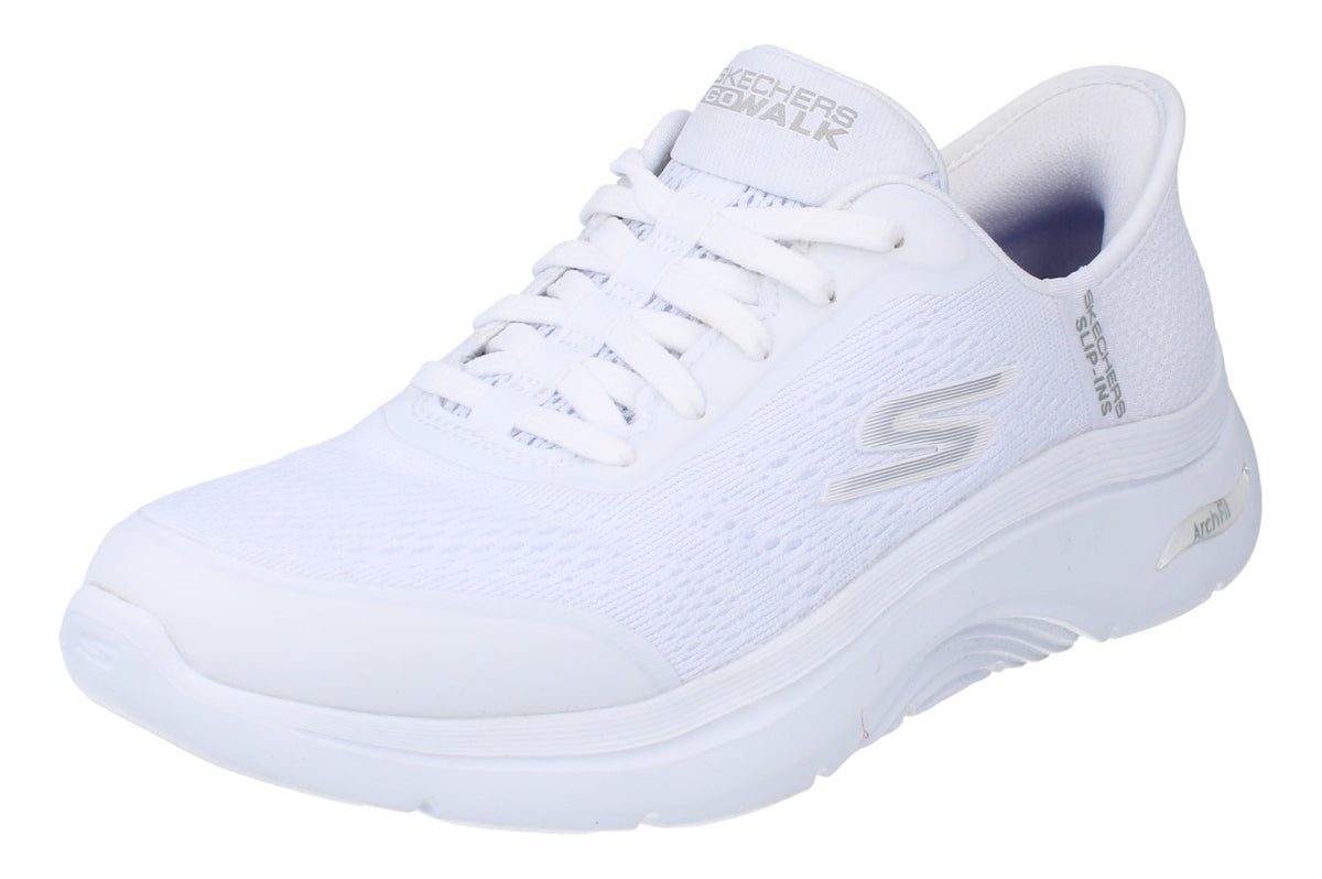 Skechers Slip Ins Go Walk Arch Fit 2.0 - Valencia Womens Trainers 125319 Shoes  WHT