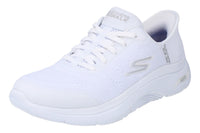 Skechers Slip Ins Go Walk Arch Fit 2.0 - Valencia Womens Trainers 125319 Shoes  WHT
