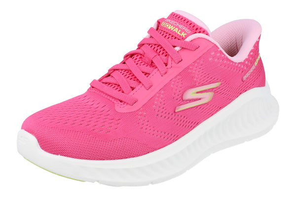 Skechers Hands Free Slip-Ins Go Walk Now - Khloe Womens Trainers 125643 Shoes  HPK - Hot Pink HPK - Photo 0
