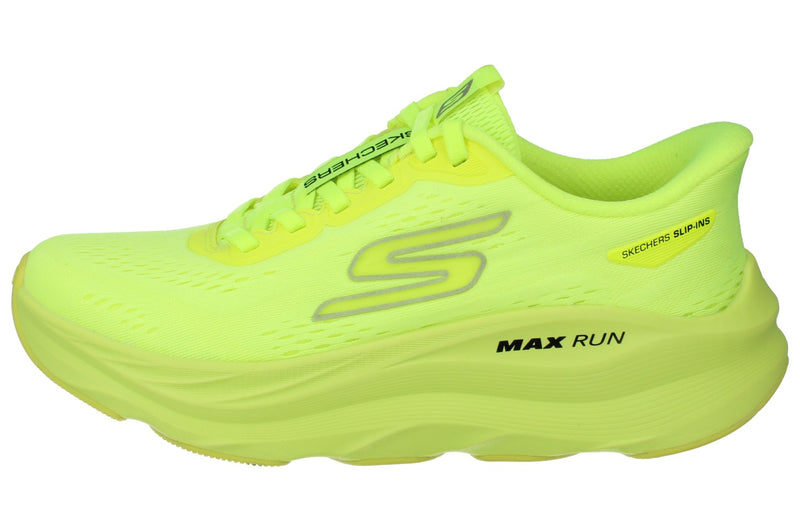 Skechers Max Run Womens Trainers 129200 Shoes  LIME