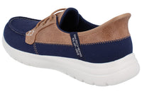 Skechers Slip Ins On The Go Flex - Palmilla Womens Trainers 136536 Shoes  NVY