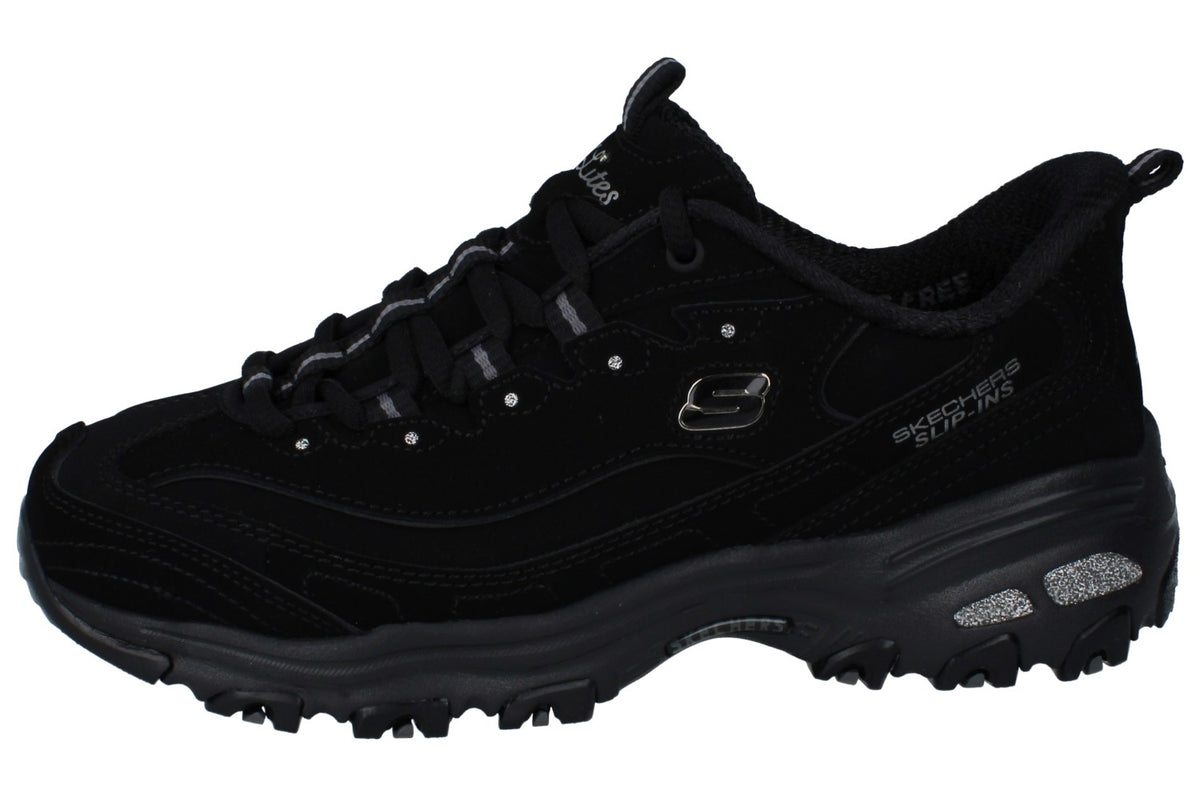 Skechers D'Lites Classic Remix Womens Trainers 150543 Shoes  BBK