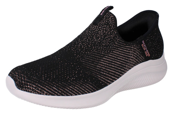Skechers Hands Free Slip-Ins Ultra Flex 4.0 Midnight Sparkle Womens Shoes 150805 Trainers  BKRG - Black Rose Gold BKRG - Photo 0