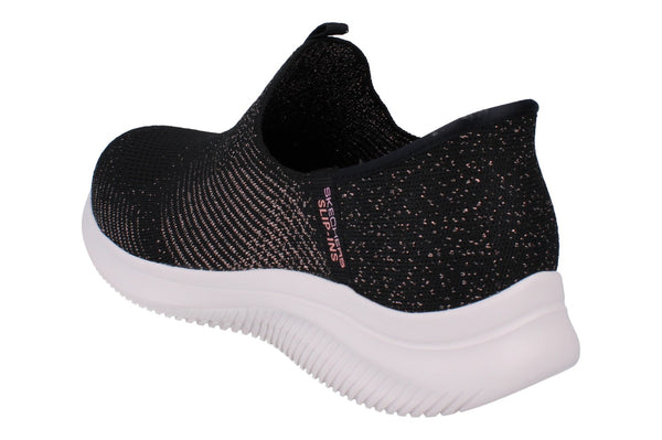 Skechers Hands Free Slip-Ins Ultra Flex 4.0 Midnight Sparkle Womens Shoes 150805 Trainers  BKRG - Black Rose Gold BKRG - Photo 0
