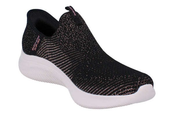 Skechers Hands Free Slip-Ins Ultra Flex 4.0 Midnight Sparkle Womens Shoes 150805 Trainers  BKRG - Black Rose Gold BKRG - Photo 0