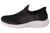 Skechers Hands Free Slip-Ins Ultra Flex 4.0 Midnight Sparkle Womens Shoes 150805 Trainers  BKRG