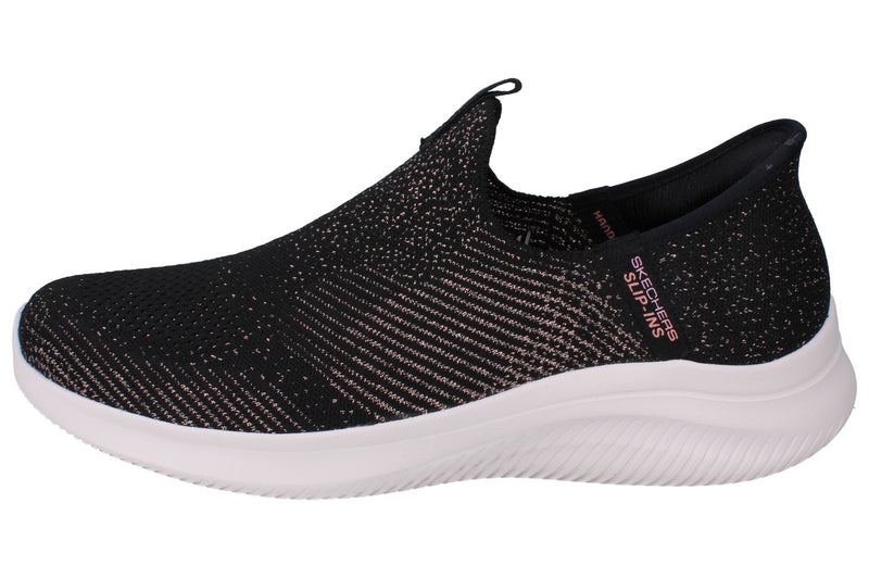Skechers Hands Free Slip-Ins Ultra Flex 4.0 Midnight Sparkle Womens Shoes 150805 Trainers  BKRG