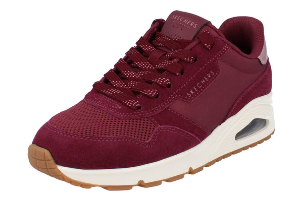 Skechers Street Uno- Vintage Air Womens Trainers 177856 Shoes  BURG - Burgundy BURG - Photo 0