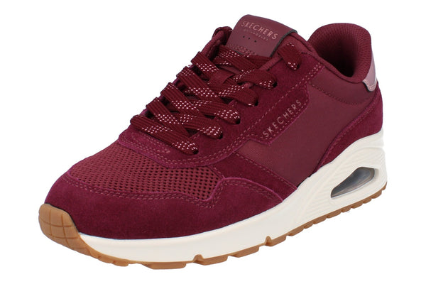 Skechers Street Uno- Vintage Air Womens Trainers 177856 Shoes  BURG - Burgundy BURG - Photo 0