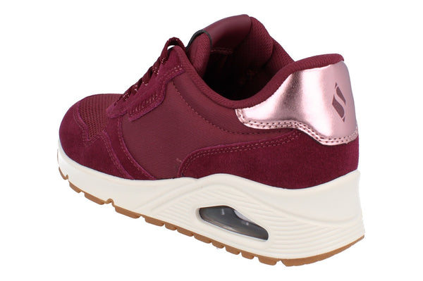 Skechers Street Uno- Vintage Air Womens Trainers 177856 Shoes  BURG - Burgundy BURG - Photo 0