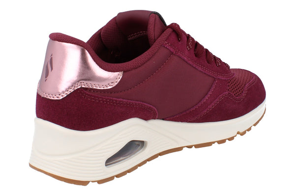 Skechers Street Uno- Vintage Air Womens Trainers 177856 Shoes  BURG - Burgundy BURG - Photo 0