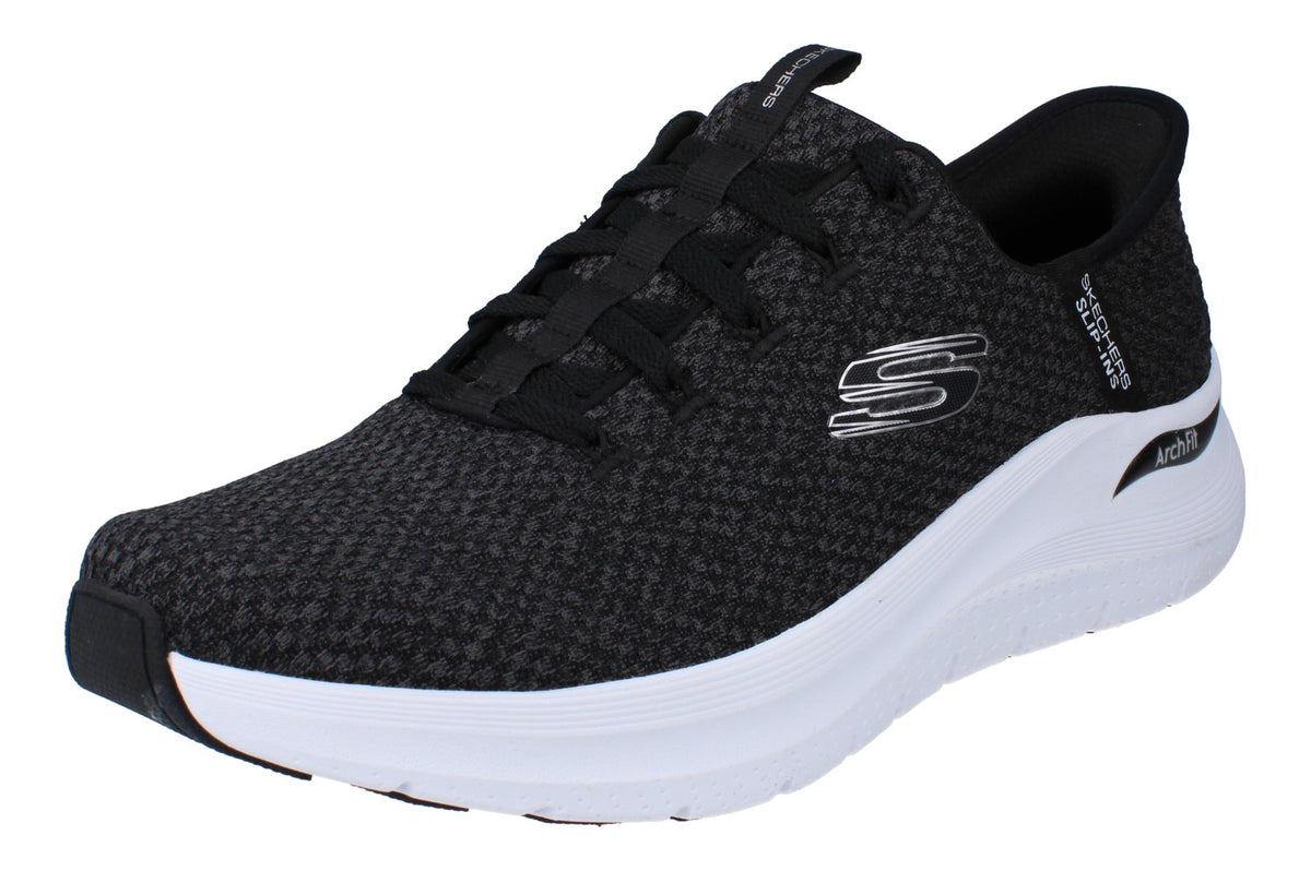 Skechers Hands Free Slip Ins Arch Fit 2.0 Look Ahead Mens Trainers 232462 Shoes  BKW