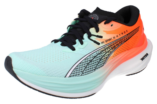 Puma Deviate Nitro 3 Hyrox Mens Running Trainers 312293 Shoes  01 - Glowing Red Mint Melt 01 - Photo 0