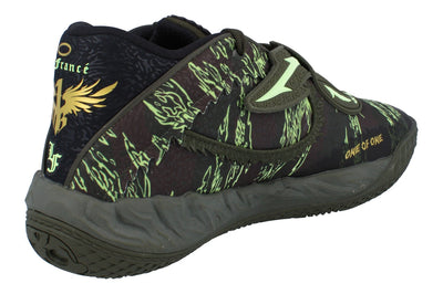 Puma Mb.05 Camo La Melo Ball Mens Basketball Trainers 312795  01 - Dark Olive Fizzy Light 01 - Photo 2
