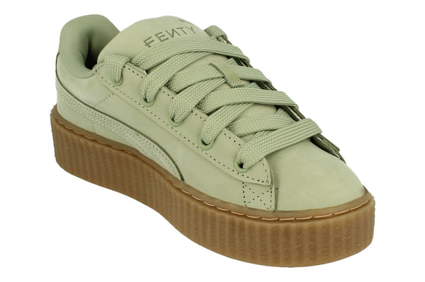 Puma Creeper Phatty Nubuck Unisex Trainers 396813   - Green Fog Puma Gold 02 - Photo 0