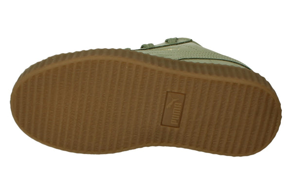 Puma Creeper Phatty Nubuck Unisex Trainers 396813   - Green Fog Puma Gold 02 - Photo 0