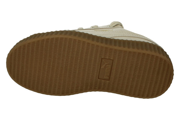 Puma Creeper Phatty Nubuck Unisex Trainers 396813   - Warm White Puma Gold Gum 03 - Photo 0
