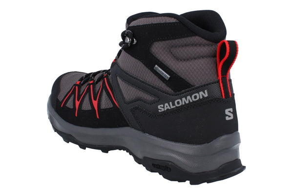 Salomon Daintree Mid Gtx Mens Walking Boots 475366 Hiking  475366 - Magnet Black High Risk Red 475366 - Photo 0