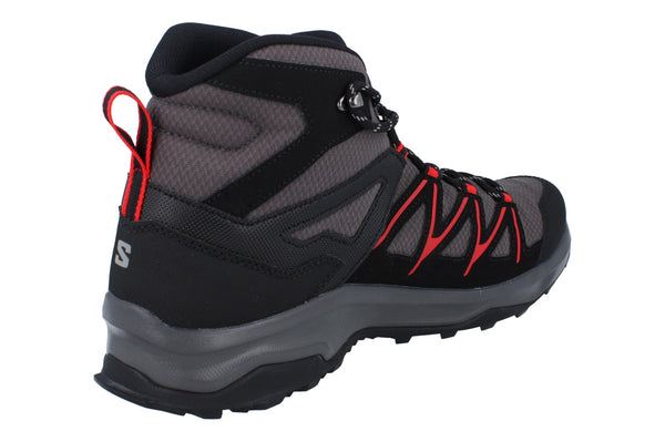 Salomon Daintree Mid Gtx Mens Walking Boots 475366 Hiking  475366 - Magnet Black High Risk Red 475366 - Photo 0