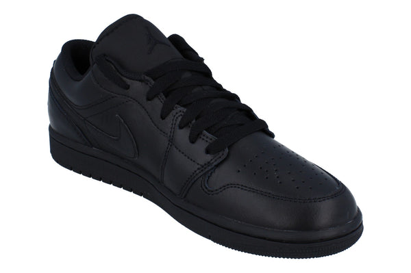 Nike Air Jordan 1 Low Mens Trainers 553558  093 - Black Black Black 093 - Photo 0