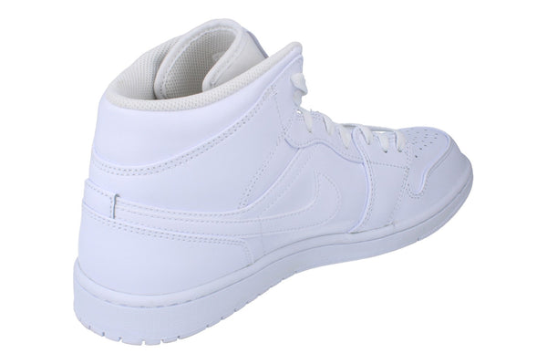 Nike Air Jordan 1 Mid Mens Hi Top Basketball Trainers 554724  136 - White White White 136 - Photo 0