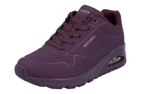 Skechers Uno Stand On Air Womens Trainers 73690 Shoes  WINE