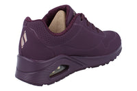 Skechers Uno Stand On Air Womens Trainers 73690 Shoes  WINE