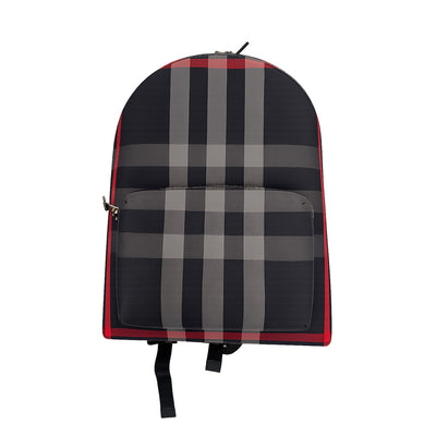 Burberry Jeff Mens Leather Backpack - Navy Grey