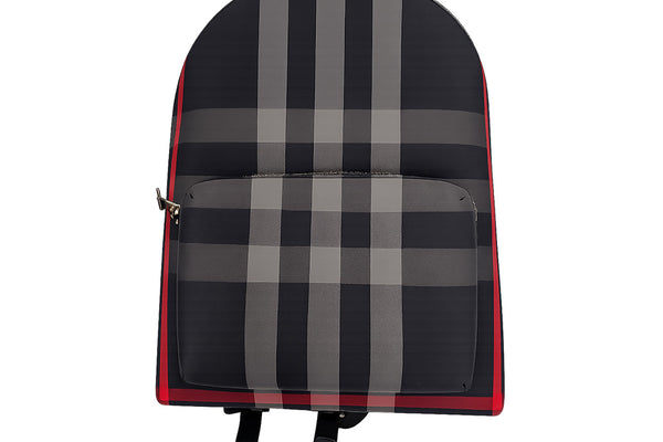 Burberry Jeff Mens Leather Backpack - Navy Grey