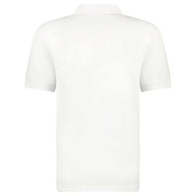 Burberry Mens Hartford Zip Polo Shirt - White