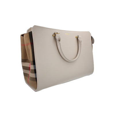 Burberry Banwell Medium Leather Handbag - Limestone