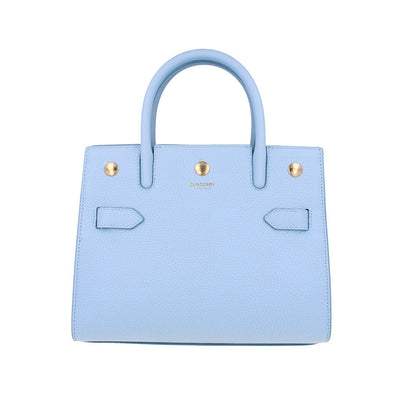 Burberry Tote Top Handle Bag - Pale Blue