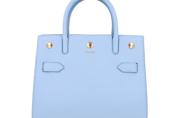 Burberry Tote Top Handle Bag - Pale Blue
