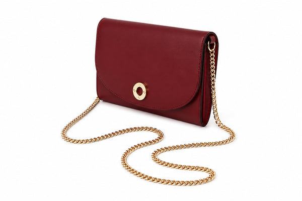 Burberry Hannah Leather Bag - Antique Red