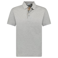 Burberry Mens Hartford Check Polo Shirt - Pale Grey Melange